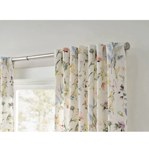 allen + roth Amesmore 84-in Linen Light Filtering Grommet Single Curtain Panel - Picture 2 of 11
